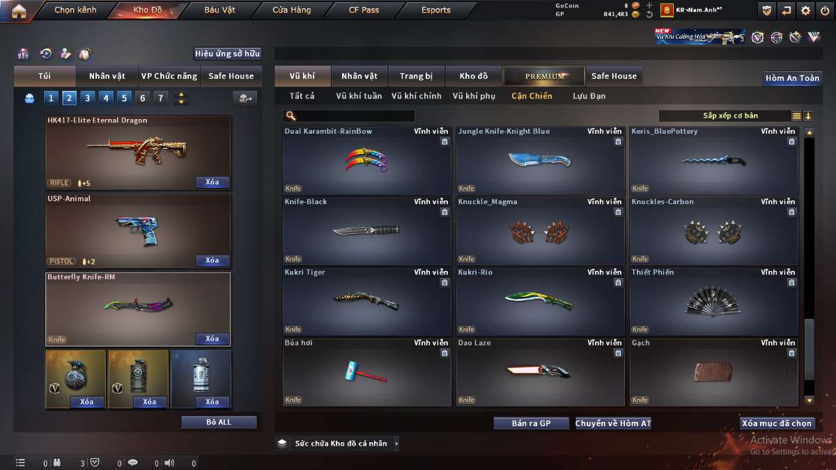 shop acc cf uy tin gia re